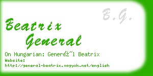 beatrix general business card